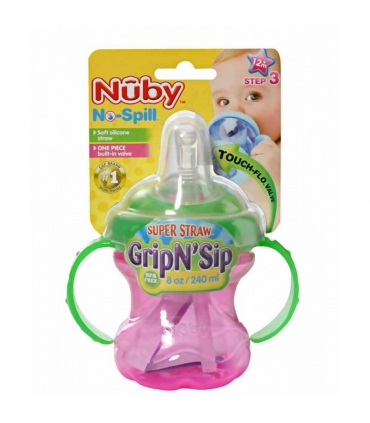 لیوان آبمیوه خوری نابی Nuby Straw Cup id10160