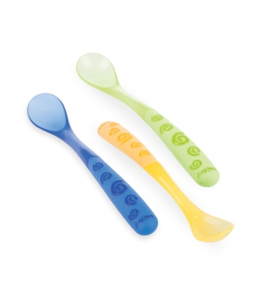 قاشق حرارتی نابی بسته 3 عددی Nuby 3 Pack Weaninig Spoons id5377