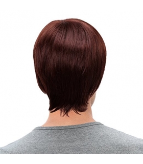 کلاه گیس (پوستیژ) مردانه مدل لخت کوتاه ماهگونی Mens Wig Short Straight