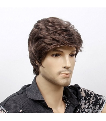 کلاه گیس اس تی فنتسی مردانه مدل کوتاه و مجعد STfantasy Mens Wig Short Wavy Synthetic Hair