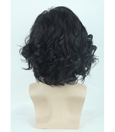 کلاه گیس تاپ کاسپلی زنانه و مردانه مدل کوتاه و حالت دار Topcosplay Men or Women Hair Wigs Short Black Curly