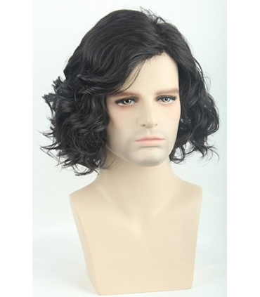 کلاه گیس تاپ کاسپلی زنانه و مردانه مدل کوتاه و حالت دار Topcosplay Men or Women Hair Wigs Short Black Curly
