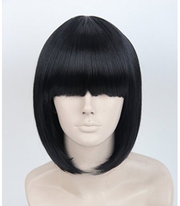 کلاه گیس تاپ کاسپلی زنانه مدل کوتاه و لخت چتری دار Topcosplay Short Straight Wigs Flat Bangs