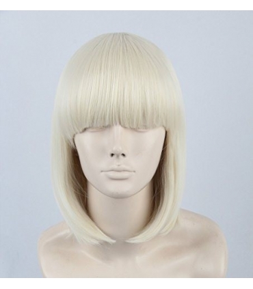 کلاه گیس تاپ کاسپلی زنانه مدل کوتاه و لخت چتری دار Topcosplay Short Straight Wigs Flat Bangs