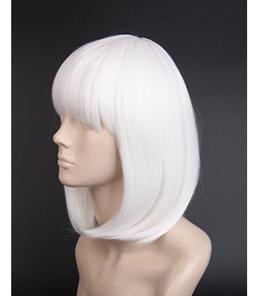 کلاه گیس تاپ کاسپلی زنانه مدل کوتاه و لخت چتری دار Topcosplay Short Straight Wigs Flat Bangs