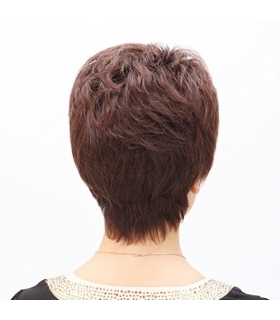 کلاه گیس گو اکشن زنانه طبیعی و کوتاه Gooaction Short Slight Curl Women Wig Human Hair
