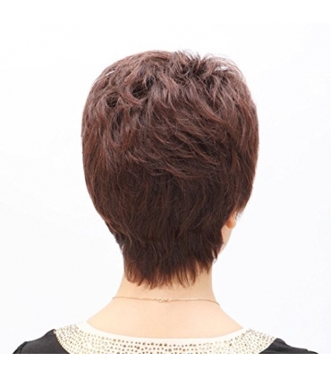 کلاه گیس گو اکشن زنانه طبیعی و کوتاه Gooaction Short Slight Curl Women Wig Human Hair