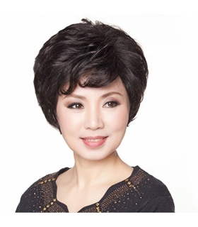 کلاه گیس گو اکشن زنانه طبیعی مدل کوتاه و کمی حالت دار Gooaction Short Natural Women Wig