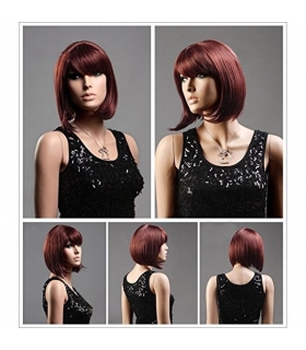 کلاه گیس گو اکشن زنانه مدل کوتاه و لخت چتری دار Gooaction Oblique Bangs Short Hair Wig