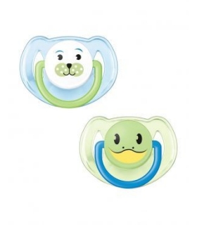 پستانک ارتودنسی فیلیپس اونت طرح حیوانات سبز-آبی بسته 2 عددی Philips Avent A182/34 Animal pacifier