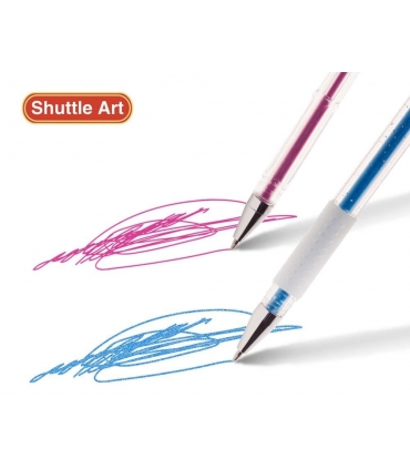 خودکار ژله ای 80 رنگ شاتل آرت بهمراه 80 مغزی اضافه Shuttle Art Gel Pen 80 Colored Gel Pens 80 Refills
