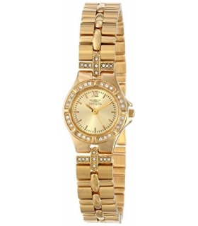 ساعت طلا زنانه اینویکتا 0134 وایلدفلاور کالکشن Invicta Women's 0134 Wildflower Collection 18k Gold