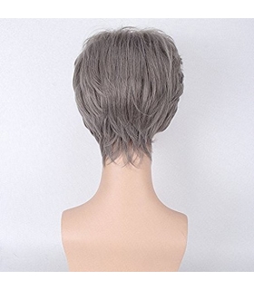 کلاه گیس گو اکشن زنانه مدل کوتاه و مدل دار GOOACTION Short Grey Women Synthetic Hair Wig
