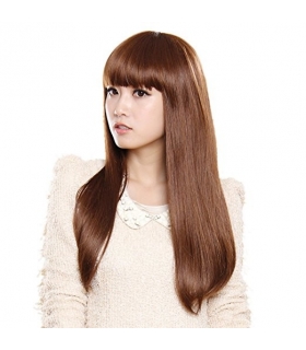 کلاه گیس گو اکشن زنانه مدل بلند و صاف چتری دار Gooaction Woman Long Bang Straight Wig