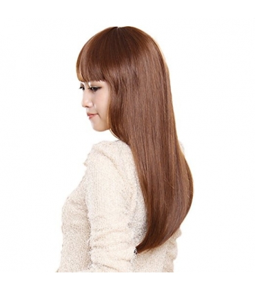 کلاه گیس گو اکشن زنانه مدل بلند و صاف چتری دار Gooaction Woman Long Bang Straight Wig