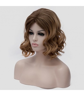 کلاه گیس گو اکشن زنانه متوسط مدل فردار دو رنگ Gooaction Medium Curly Hair Women Wig