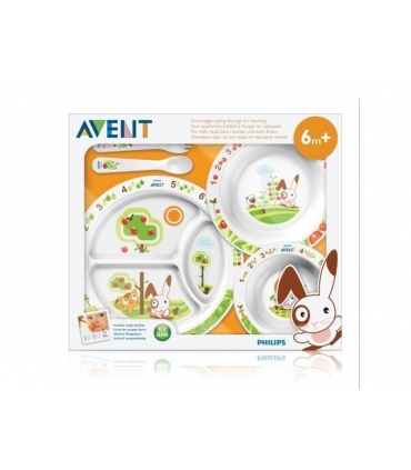 ست غذاخوری فیلیپس اونت 5 تکه طرح خرگوش Philips Avent A716 Toddler Feeding Set