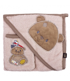حوله کلاهدار و لیف مادرکر طرح تدی Mothercare 138 Teddy Towel And Mitt
