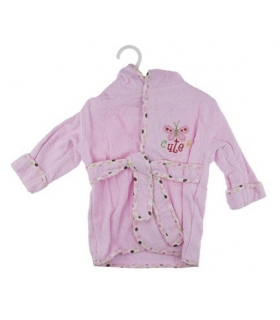 حوله پالتویی کودک طرح پروانه 1152 Butterfly Overcoat Baby Towel