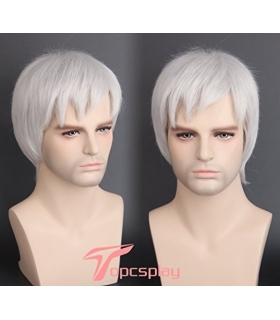 کلاه گیس تاپ کاسپلی مردانه مدل فانتزی کوتاه Topcosplay Short Gray Fancy Wig