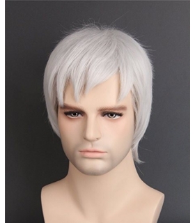 کلاه گیس تاپ کاسپلی مردانه مدل فانتزی کوتاه Topcosplay Short Gray Fancy Wig