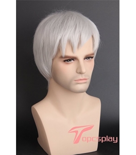 کلاه گیس تاپ کاسپلی مردانه مدل فانتزی کوتاه Topcosplay Short Gray Fancy Wig