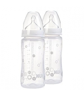 شیشه شیر ناک 300 میلی لیتر فرست چویس بسته 2 عددی NUK 1930 First Choice Baby Bottle 300ml