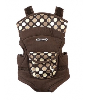 آغوشی 4 کاره کالرلند قهوه ای خالخالی Colorland 1690 Polka Dots Baby Carrier