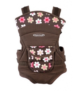 آغوشی 4 کاره کالرلند قهوه ای گلدار Colorland 1690.1 Flower Baby Carrier