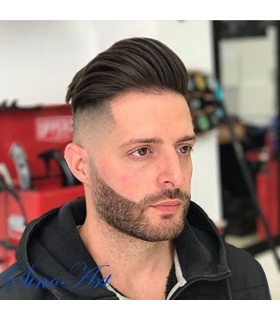 کلاه گیس ساینو آرت مردانه مدل تکه ای وسط سر SinoArt Hairpiece Human Hair Men Wig