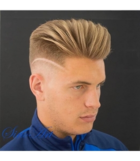 کلاه گیس ساینو آرت مردانه مدل تکه ای وسط سر SinoArt Hairpiece Human Hair Men Wig