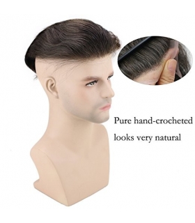 کلاه گیس ساینو آرت مردانه مدل تکه ای وسط سر SinoArt Hairpiece Human Hair Men Wig