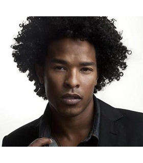 کلاه گیس ساینو آرت مردانه مدل فرفری SinoArt Afro Curly Short Human Hair Wig