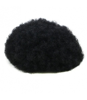 کلاه گیس ساینو آرت مردانه مدل تکه ای وسط سر فرفری SinoArt Human Hair Afro Curly Mens Wig