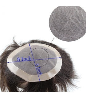 کلاه گیس ساینو آرت مردانه مدل لخت و صاف وسط سر SinoArt Human Hair Toupee Mens Wig