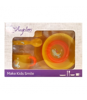 ست غذاخوری 5 تکه آنجیولتو طرح حیوانات Angioletto 929 Toddler Feeding Set