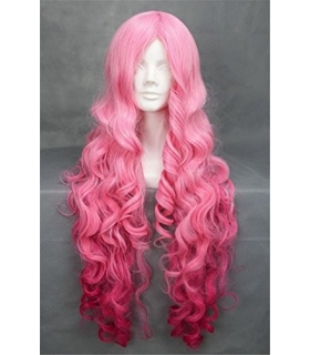 کلاه گیس کالیس زنانه مدل بلند و مجعد صورتی Kalyss long pink curly womens wig