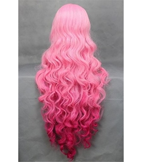 کلاه گیس کالیس زنانه مدل بلند و مجعد صورتی Kalyss long pink curly womens wig