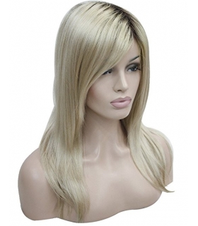 کلاه گیس کالیس زنانه مدل بلند و صاف بلوند با ریشه های مشکی Kalyss Long Straight Dark roots Blonde wig