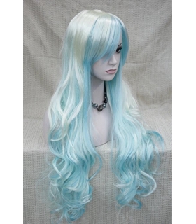 کلاه گیس کالیس زنانه مدل بلند و مجعد فانتزی Kalyss Synthetic womens wig White and Blue