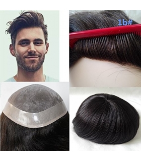 پروتز موی مردانه لومنگ مشکی طبیعی با ماندگاری بالا Lumeng Wigs Super Durable Off Black