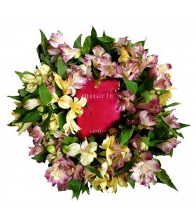 پک هدیه عطر و گل آلسترومریا