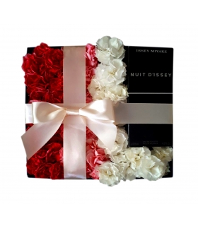 پک هدیه عطر و گل میخک مینیاتوری