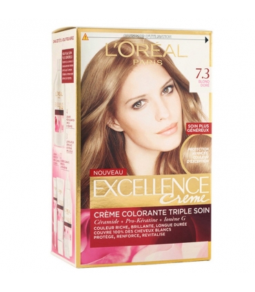 کیت رنگ مو لورآل شماره 7.3 اکسلنس tLOreal Excellence No 7.3 Hair Color kit