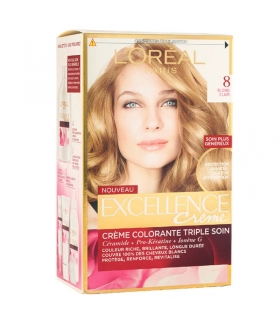 کیت رنگ مو لورآل شماره 8 اکسلنس LOreal Excellence No 8 Hair Color Kit