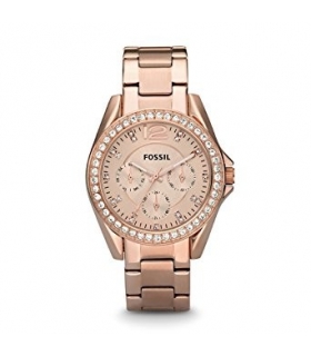 ساعت زنانه رزگلد فسیل 2811 رایلی Fossil Women's ES2811 Riley Rose Gold Watch