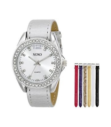 ساعت مچی زنانه ایکس او ایکس او 9062 با 7 بند قابل تعویض XOXO Women's XO9062 Watch with 7 Interchangeable Bands