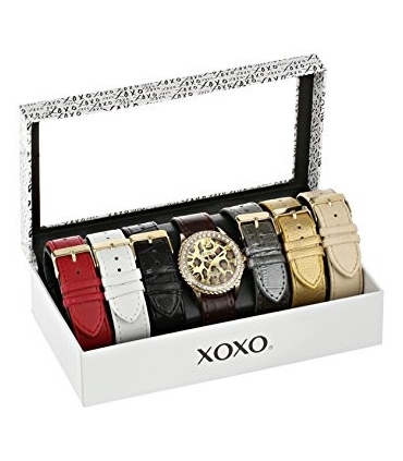 ساعت مچی زنانه ایکس او ایکس او 9066 با 7 بند قابل تعویض XOXO Women's XO9066 Watch with 7 Interchangeable Bands