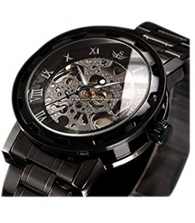 ساعت مچی مردانه آلپز مکانیکال اسکلتون کلاسیک لاکچری Men's Luxury Classic Skeleton Mechanical Stainless Steel Watch