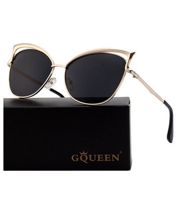عینک آفتابی زنانه جی کوئین پولارایزد گربه ای GQUEEN Women's Polarized Cat Eye Sunglasses